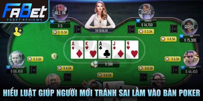 Poker – Trò Chơi Đỉnh Cao Dành Cho Người Yêu Chiến Lược Hiểu luật giúp người mới tránh sai lầm khi vào bàn Poker